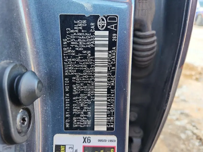 2014 TOYOTA COROLLA L  