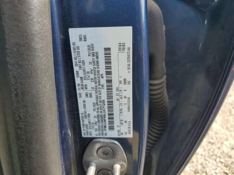 2020 FORD ESCAPE S  