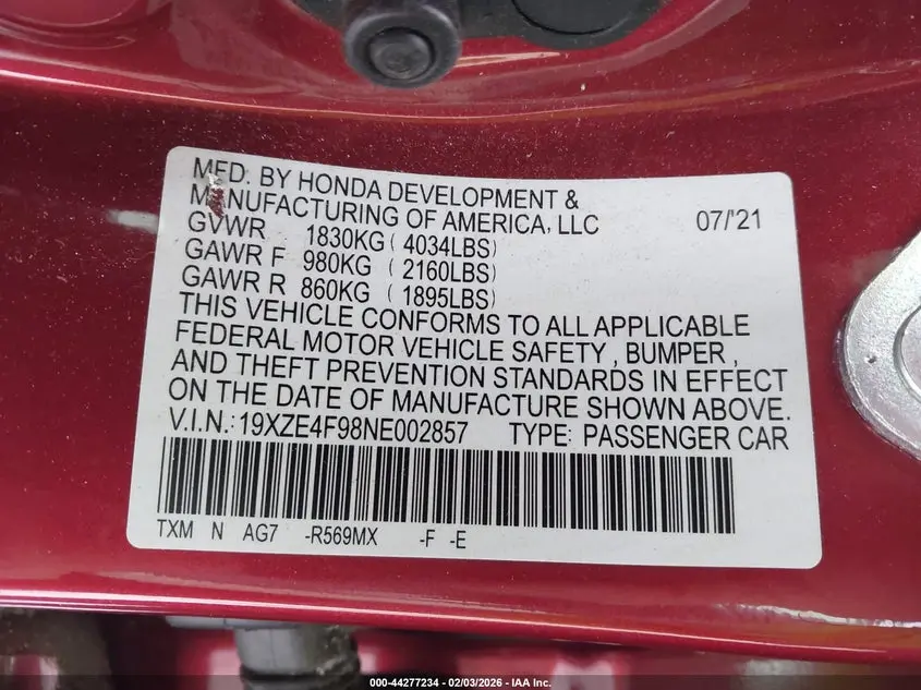 2022 HONDA INSIGHT TOURING