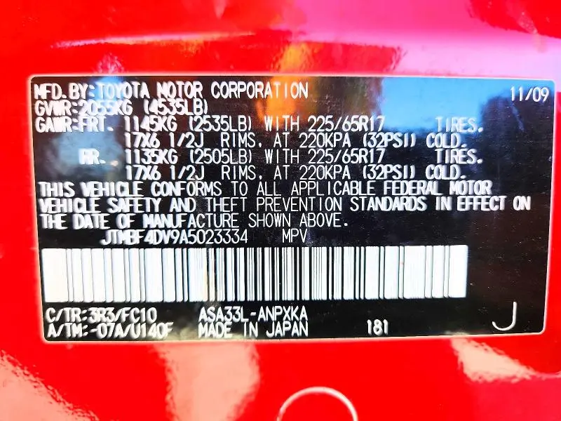 2010 TOYOTA RAV4 BASE  