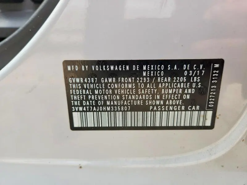 2017 VOLKSWAGEN JETTA GLI  