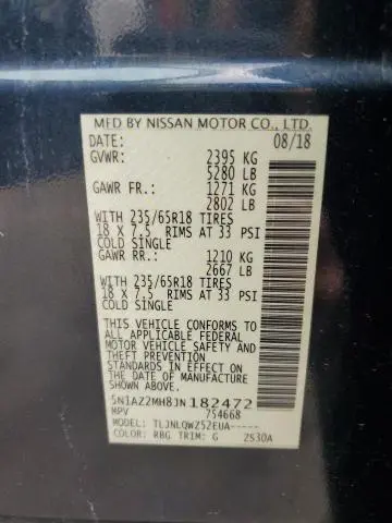 2018 NISSAN MURANO S  