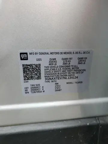 2022 CHEVROLET EQUINOX LT  