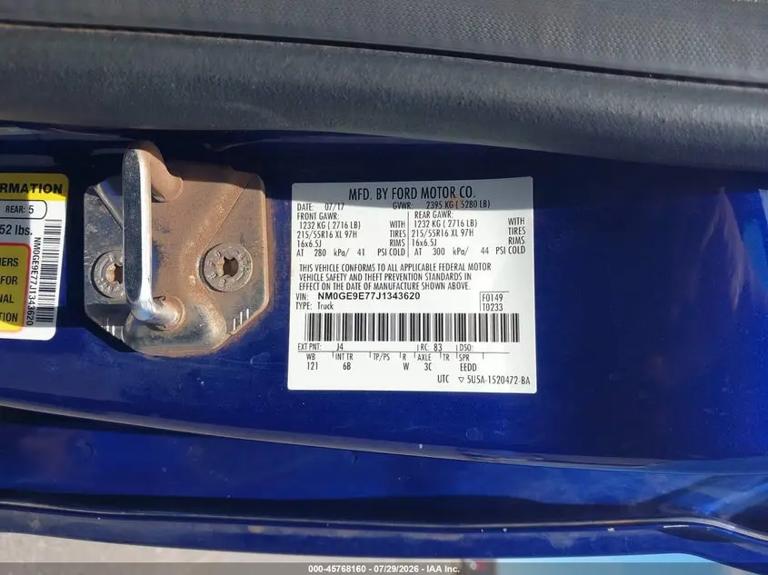 2018 FORD TRANSIT CONNECT XL