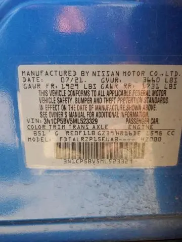 2021 NISSAN KICKS S  