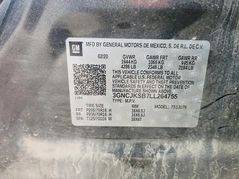 2020 CHEVROLET TRAX LS  