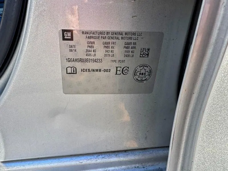 2014 CADILLAC ATS LUXURY  