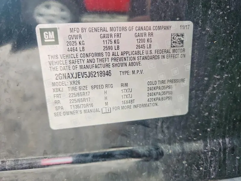 2018 CHEVROLET EQUINOX LT  