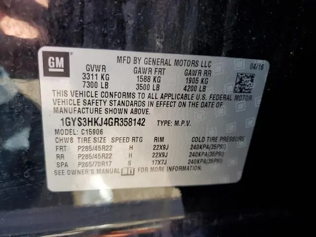 2016 CADILLAC ESCALADE ESV LUXURY  