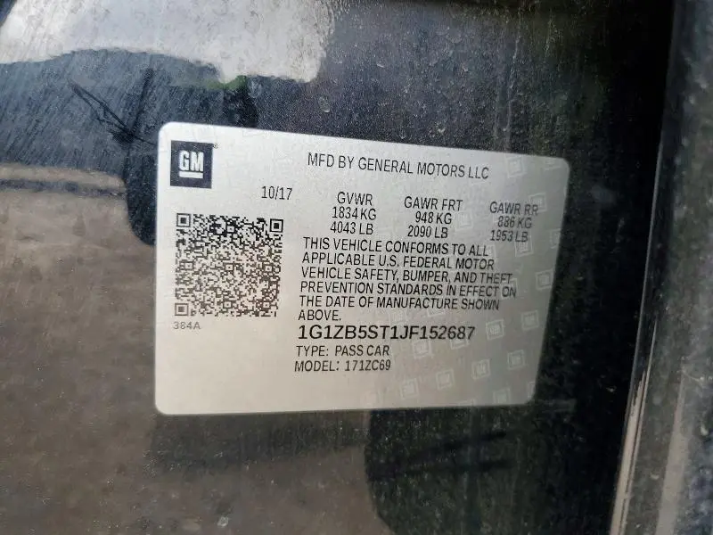 2018 CHEVROLET MALIBU LS  