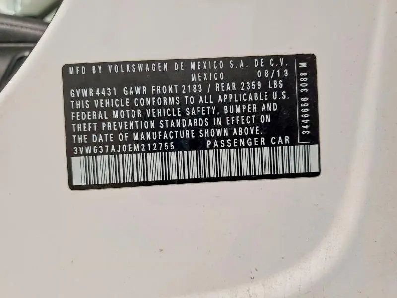 2014 VOLKSWAGEN JETTA HYBRID  