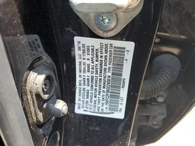 2016 HONDA CIVIC LX  