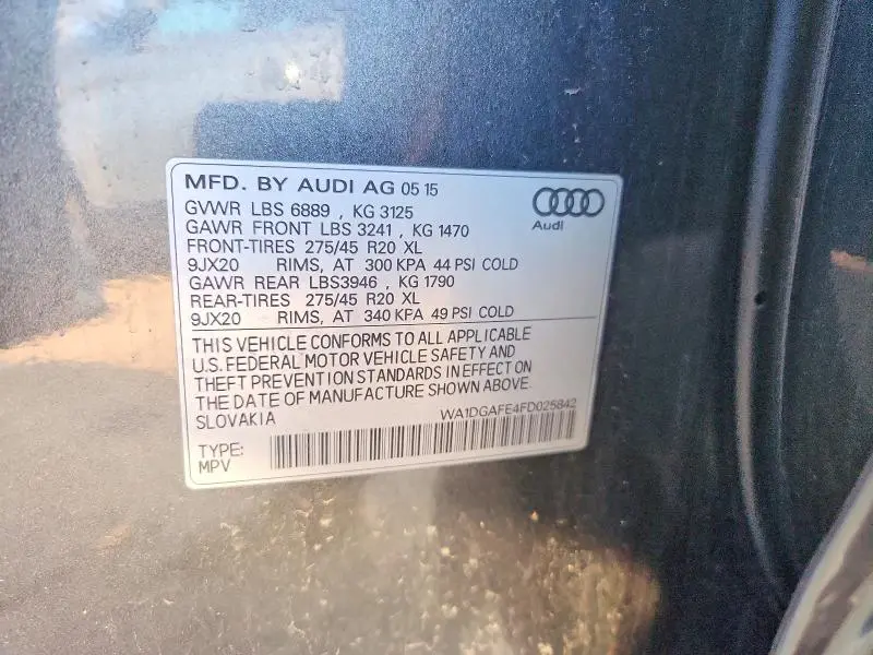 2015 AUDI Q7 PRESTIGE  