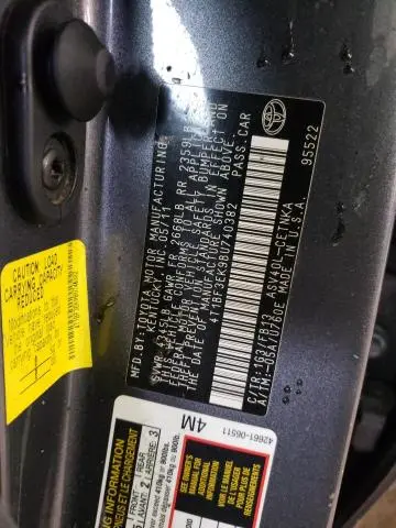 2011 TOYOTA CAMRY BASE  