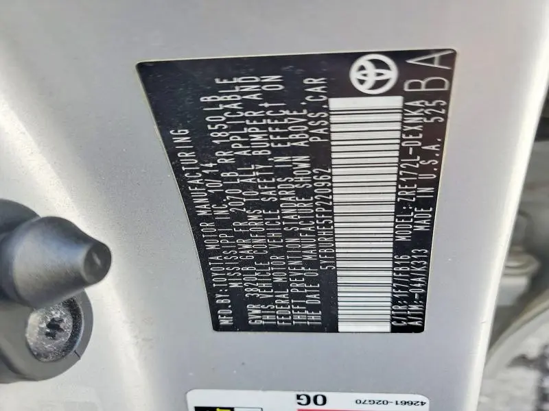 2015 TOYOTA COROLLA L  