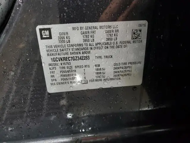 2016 CHEVROLET SILVERADO K1500 LT  