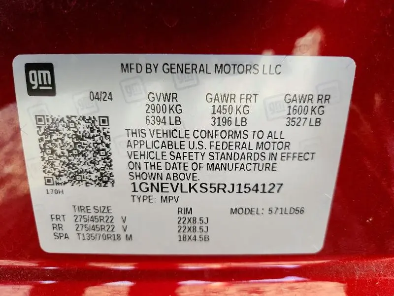 2024 CHEVROLET TRAVERSE RS  