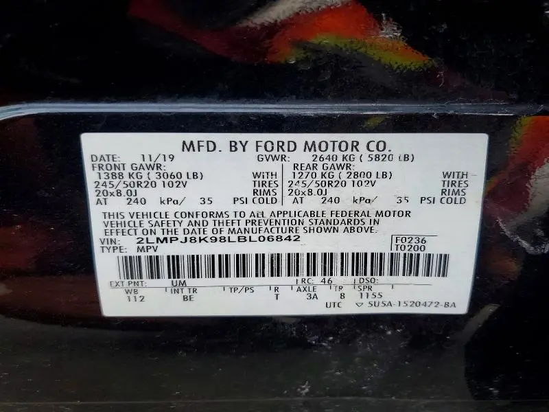 2020 LINCOLN NAUTILUS RESERVE  