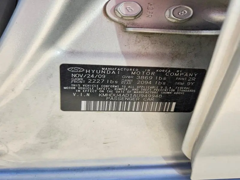 2010 HYUNDAI ELANTRA GLS  