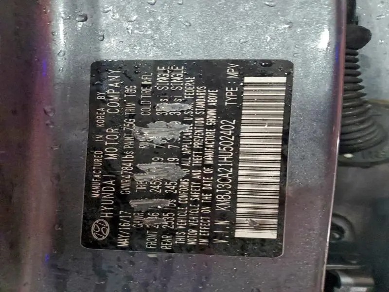 2017 HYUNDAI TUCSON LIMITED  