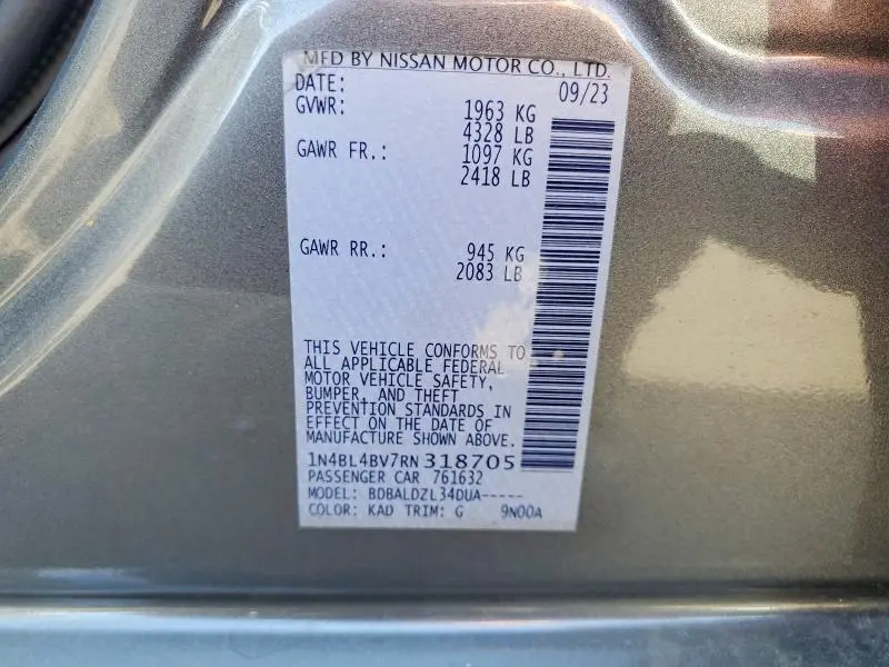 2024 NISSAN ALTIMA S  