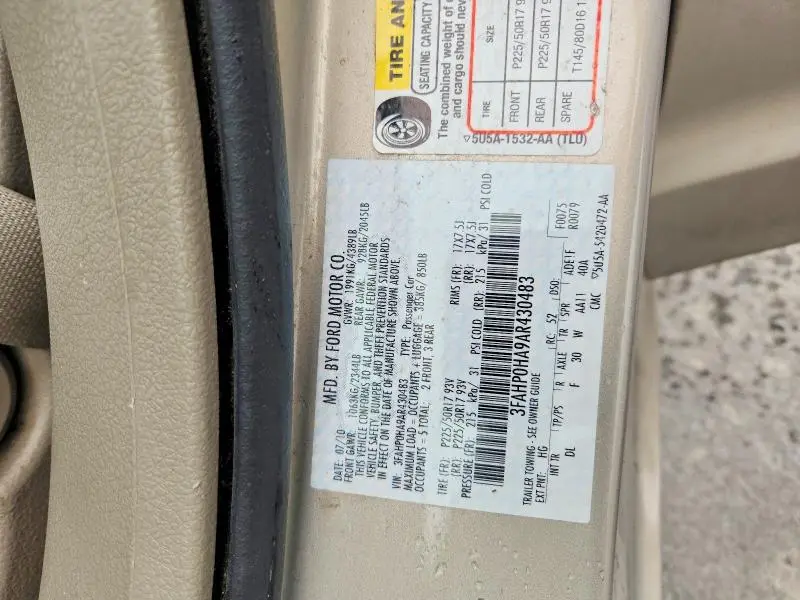 2010 FORD FUSION SE  