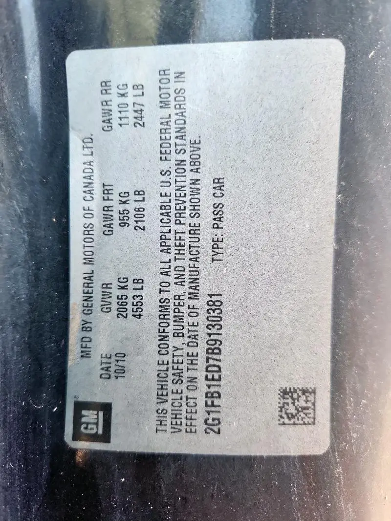 2011 CHEVROLET CAMARO LT  