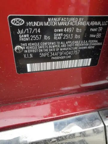 2015 HYUNDAI SONATA SPORT  