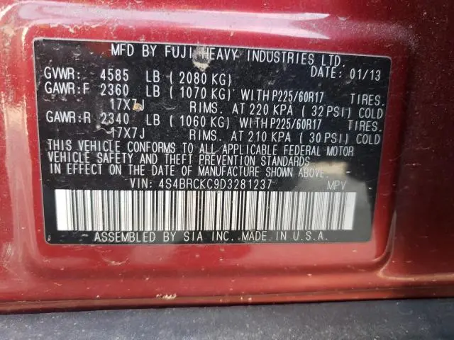 2013 SUBARU OUTBACK 2.5I LIMITED  