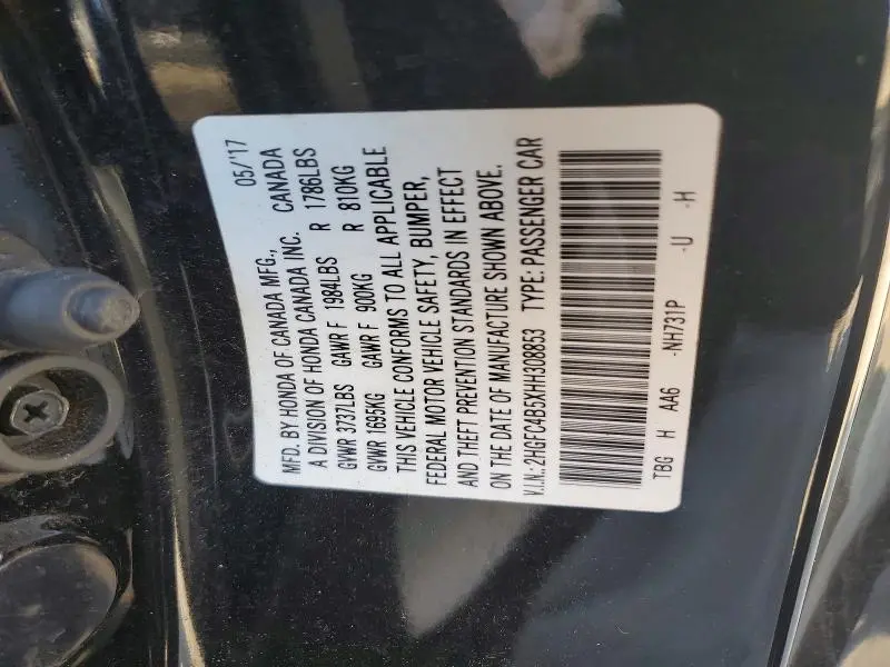 2017 HONDA CIVIC LX  