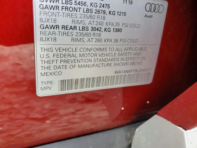 2020 AUDI Q5 PREMIUM  