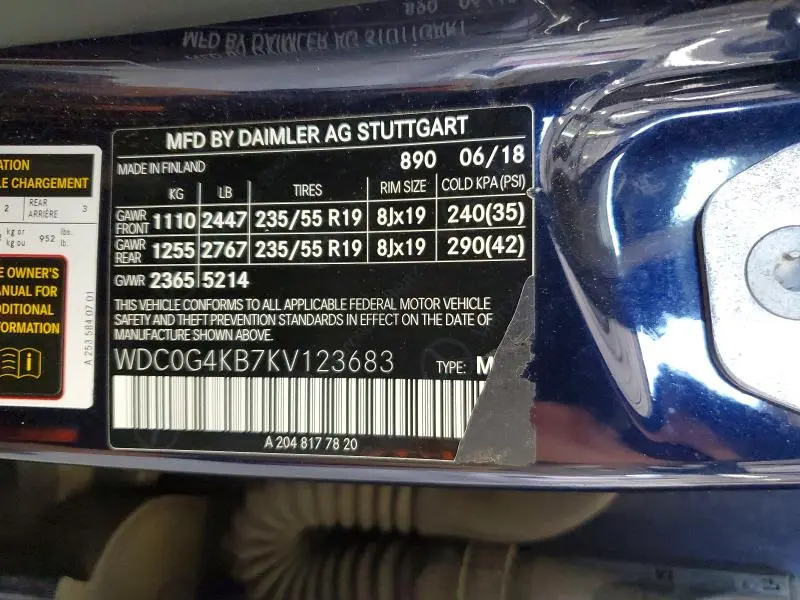 2019 MERCEDES-BENZ GLC 300 4MATIC  