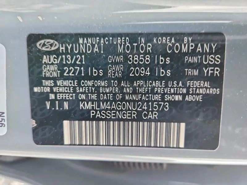 2022 HYUNDAI ELANTRA SEL  