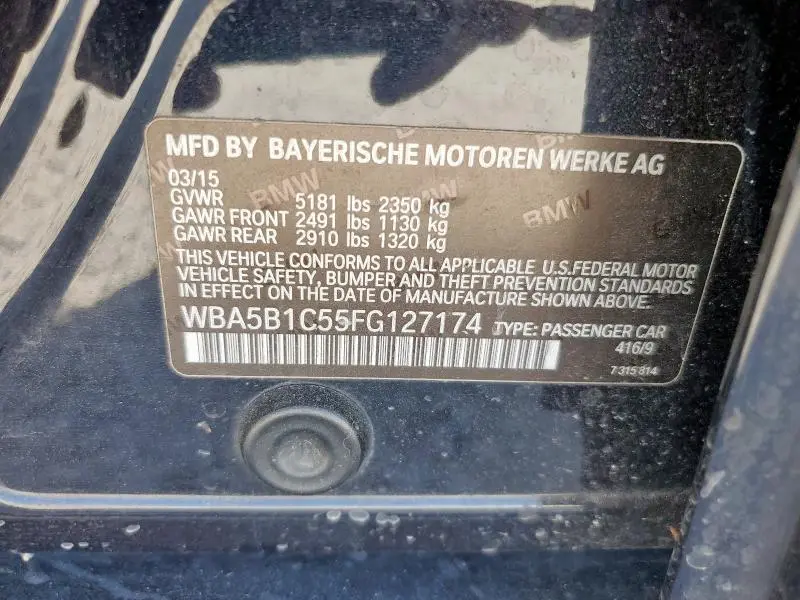 2015 BMW 535 I  
