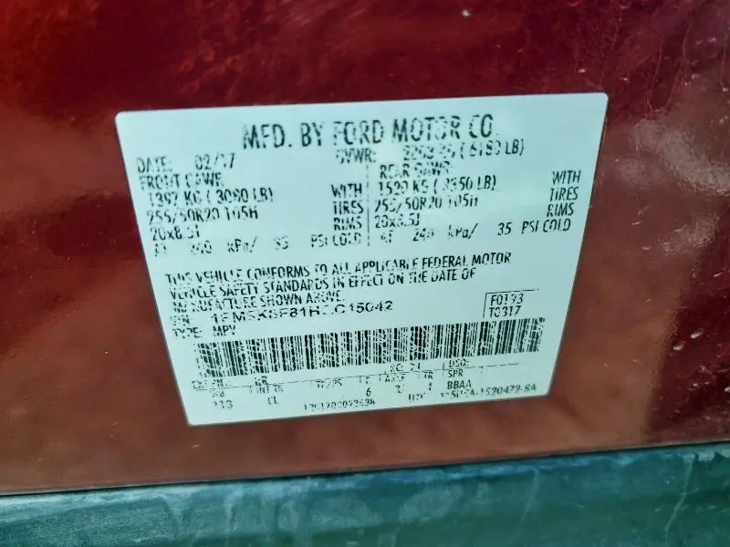 2017 FORD EXPLORER LIMITED  