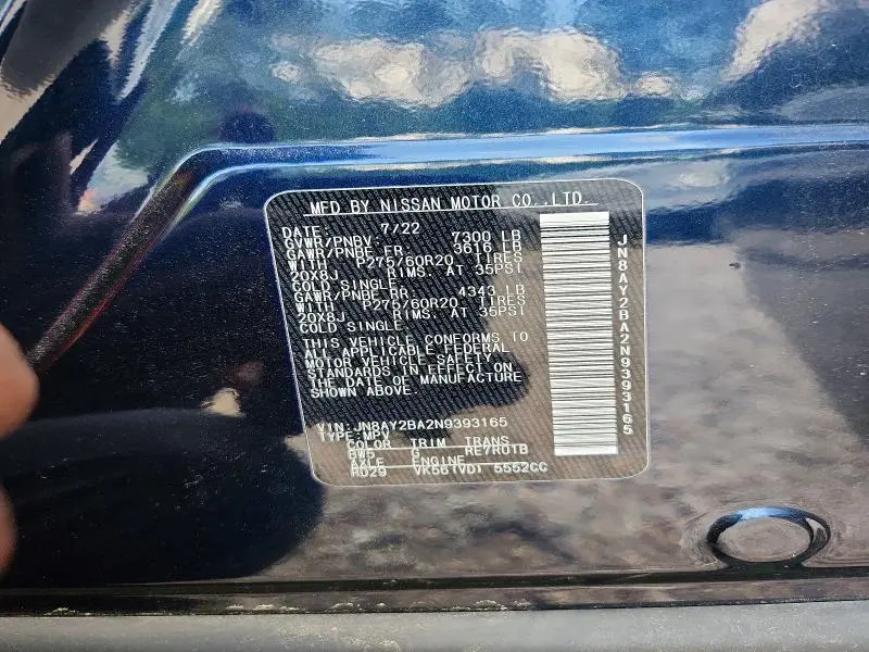 2022 NISSAN ARMADA SL  
