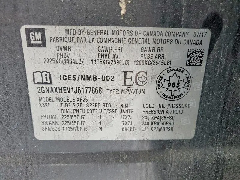 2018 CHEVROLET EQUINOX LS  