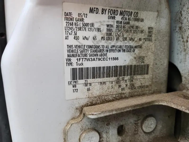 2012 FORD F350 SUPER DUTY  