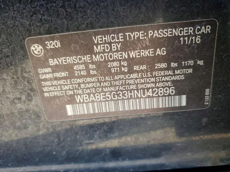 2017 BMW 320 XI  