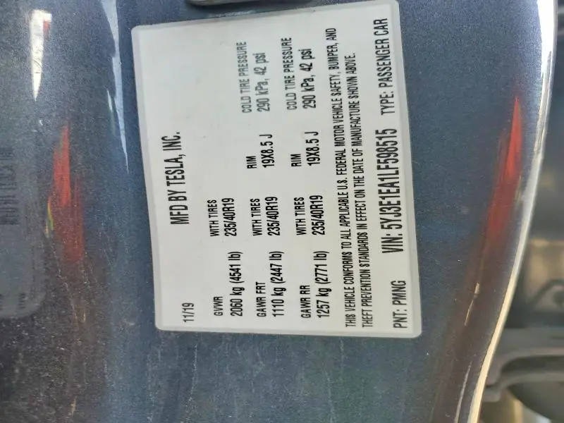 2020 TESLA MODEL 3   