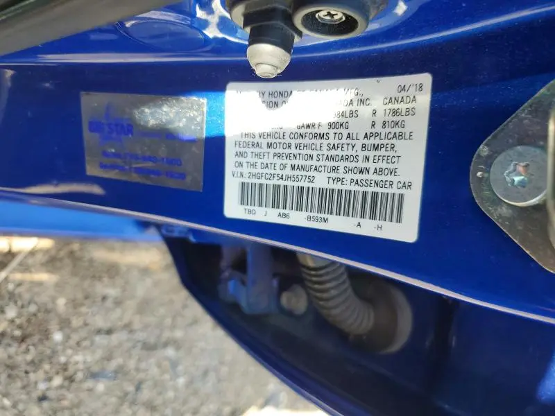 2018 HONDA CIVIC LX  
