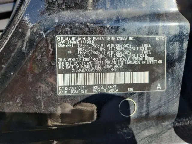 2012 TOYOTA RAV4 SPORT  