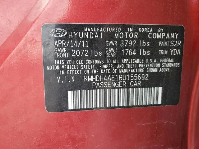 2011 HYUNDAI ELANTRA GLS  