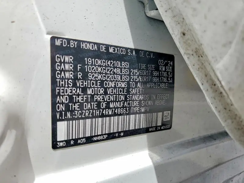2024 HONDA HR-V EXL  