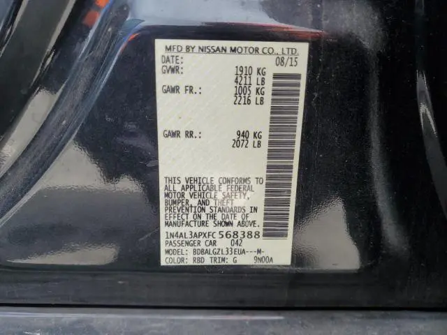 2015 NISSAN ALTIMA 2.5  