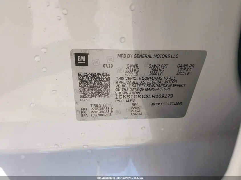 2020 GMC YUKON XL 2WD SLT