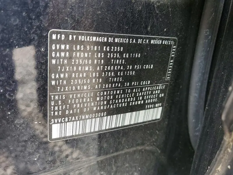 2022 VOLKSWAGEN TIGUAN SE R-LINE BLACK  