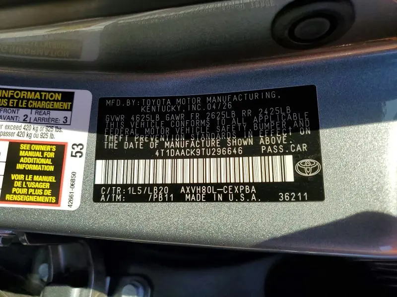 2026 TOYOTA CAMRY XSE  