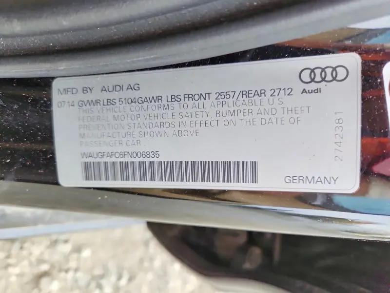 2015 AUDI A6 PREMIUM PLUS  