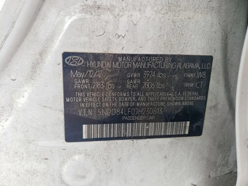 2018 HYUNDAI ELANTRA SEL  